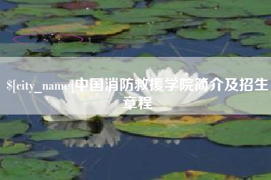 铜陵中国消防救援学院简介及招生章程