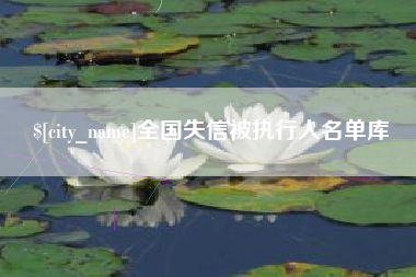 铜陵全国失信被执行人名单库