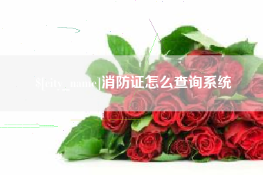 铜陵消防证怎么查询系统