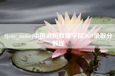 铜陵中国消防救援学院2019录取分数线