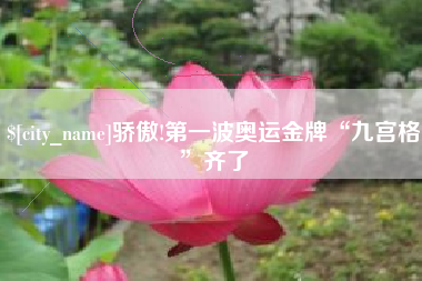 铜陵骄傲!第一波奥运金牌“九宫格”齐了