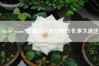 铜陵诈骗冻结对方银行卡,多久返还
