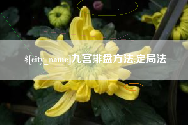 铜陵九宫排盘方法,定局法