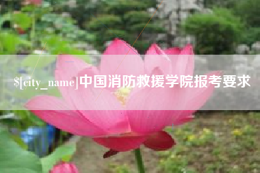 铜陵中国消防救援学院报考要求
