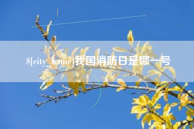 铜陵我国消防日是哪一号