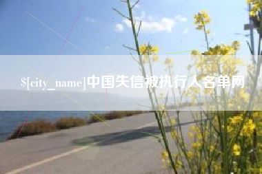 铜陵中国失信被执行人名单网
