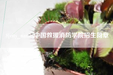 铜陵中国救援消防学院招生简章
