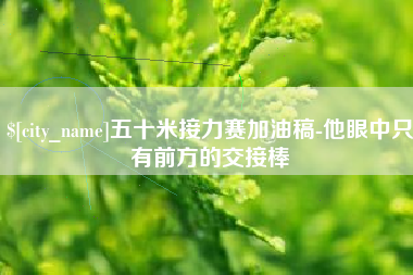 铜陵五十米接力赛加油稿-他眼中只有前方的交接棒