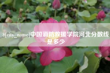 铜陵中国消防救援学院河北分数线是多少