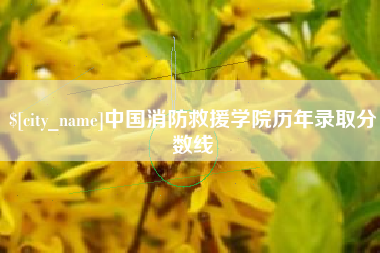 铜陵中国消防救援学院历年录取分数线