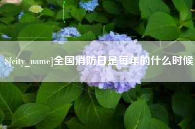 铜陵全国消防日是每年的什么时候