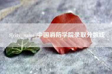 铜陵中国消防学院录取分数线