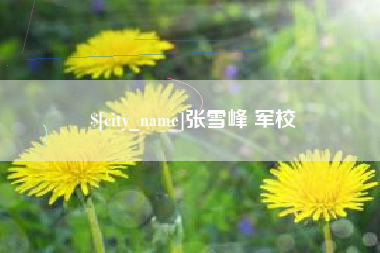 铜陵张雪峰 军校