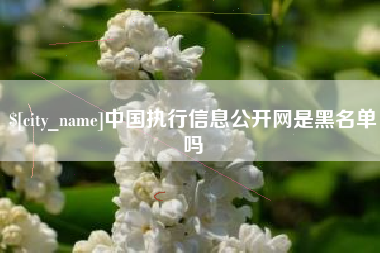 铜陵中国执行信息公开网是黑名单吗