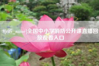 铜陵全国中小学消防公开课直播回放观看入口