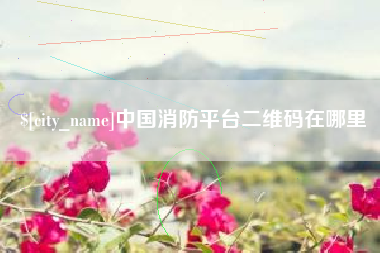 铜陵中国消防平台二维码在哪里