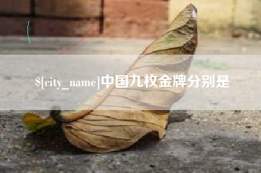 铜陵中国九枚金牌分别是