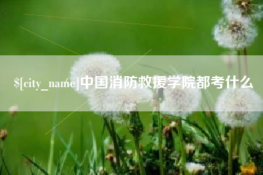 铜陵中国消防救援学院都考什么