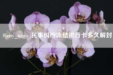 铜陵民事纠纷冻结银行卡多久解封