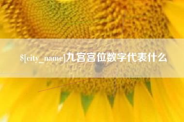 铜陵九宫宫位数字代表什么